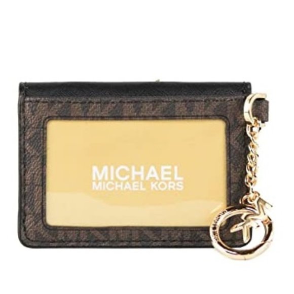 Michael Kors Kala Keychain Card Case Brown MK Signature PVC - Picture 9 of 9